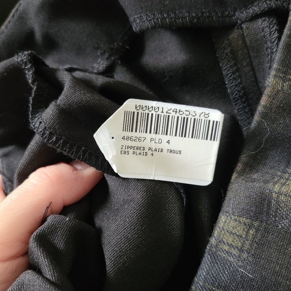 BNWT Hilary MacMillan zipper plaid pants - Picture 9 of 9